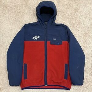 Patagonia Shelled Synchilla Snap-T Hoody Men's Large Navy Red Full Zip Jacket